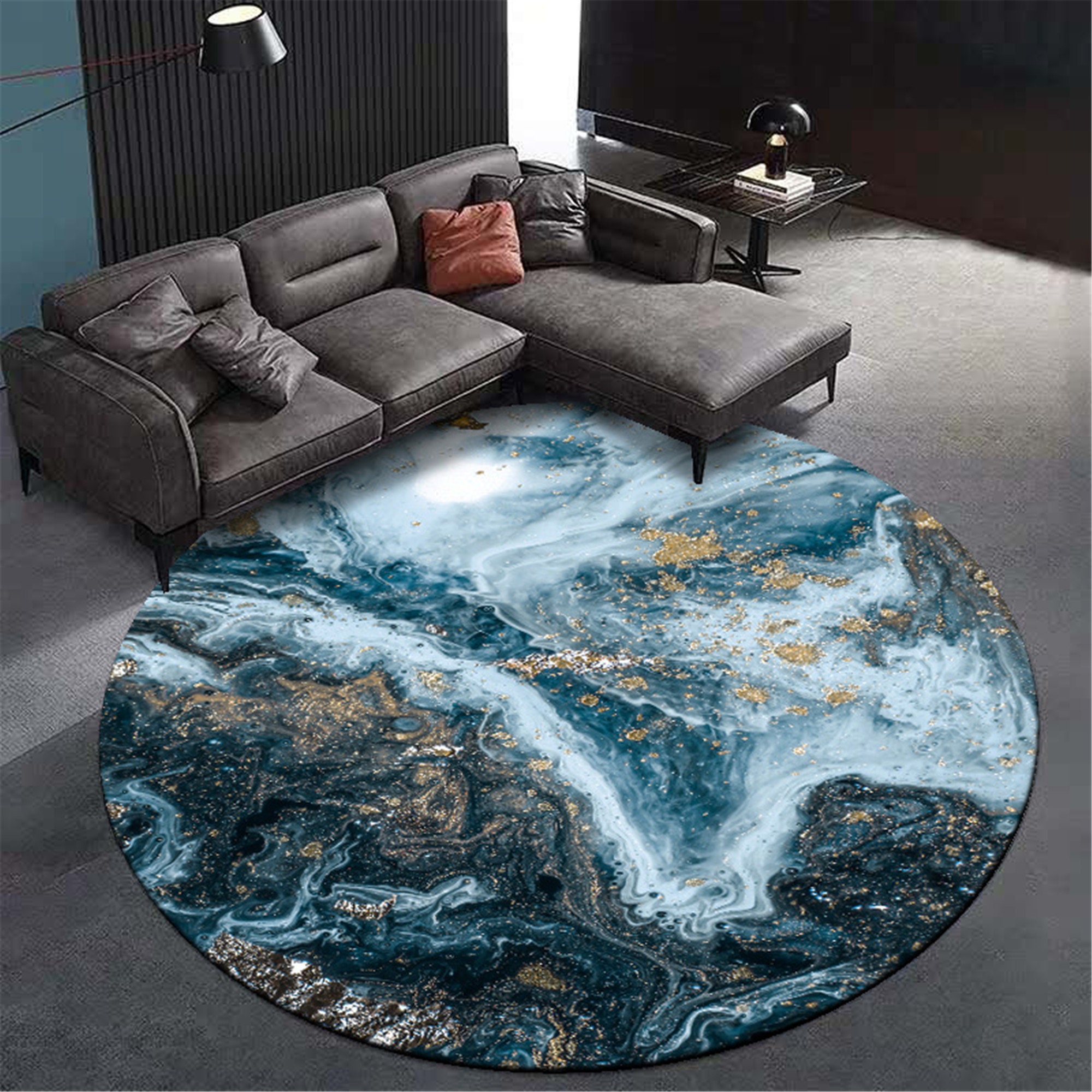 Modern Round Carpet Living Room Decoration Non Slip Area Rugs Etsy