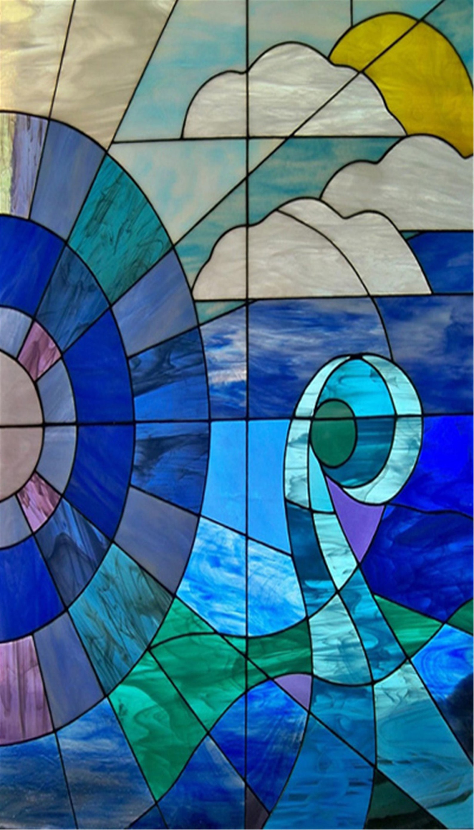 Custom Size Window Film Stained Glass Stickers Static Cling Etsy