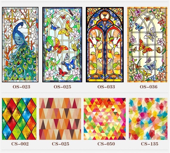 30 New Styles Custom Electrostatic Frosted Stained Glass Etsy
