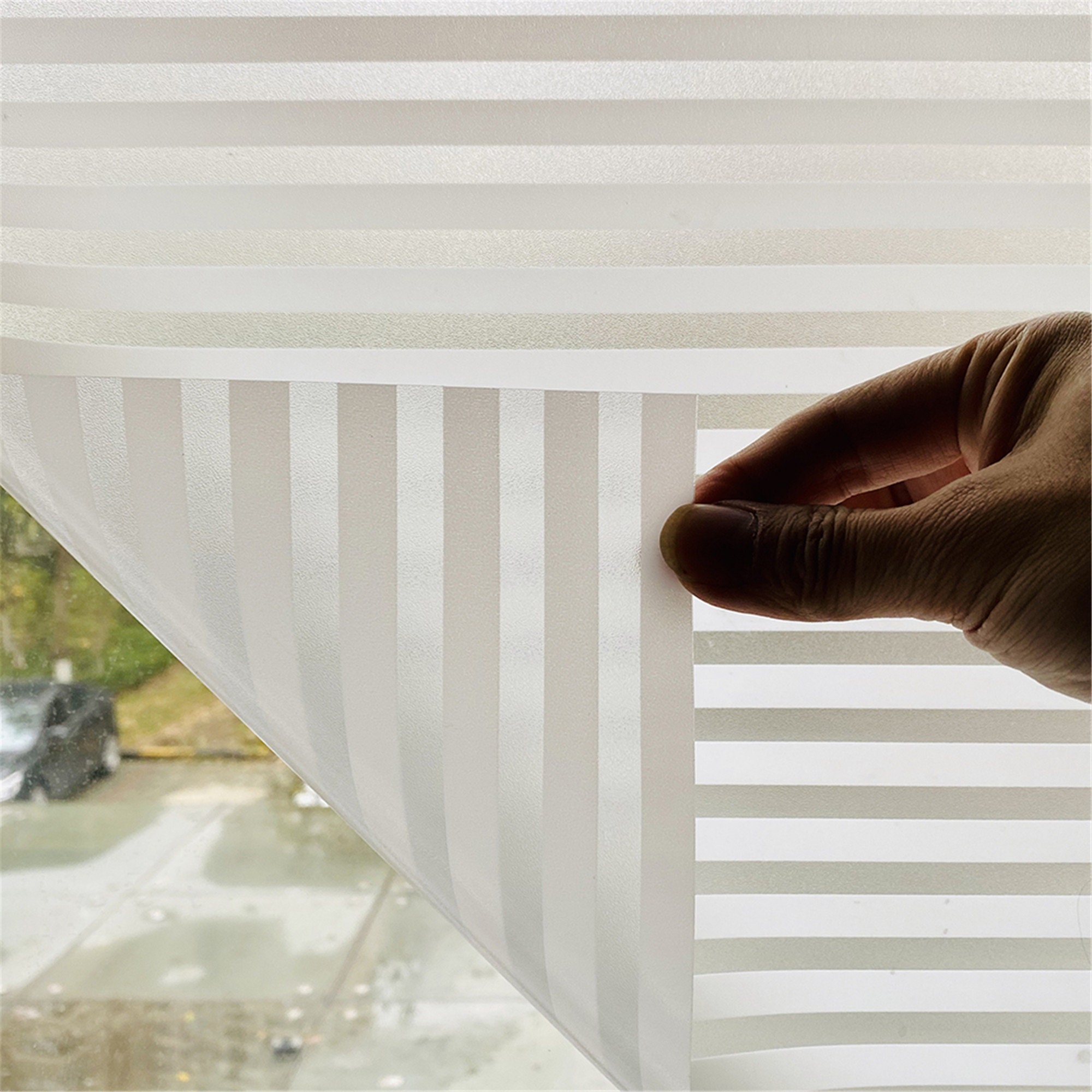 Matte Shutters Stained Self Adhesive Window Film Privacy Etsy