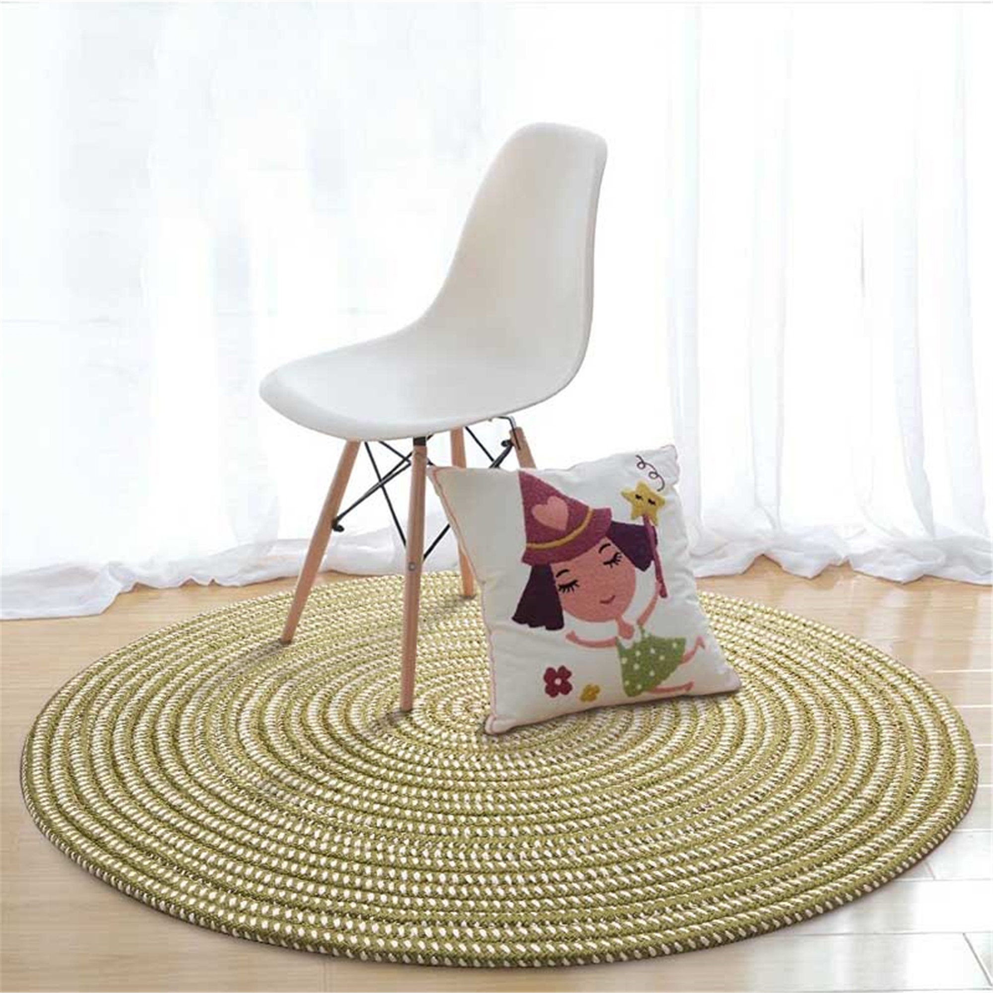 Stricken Runde Teppiche für Wohnzimmer Computer Stuhl ...