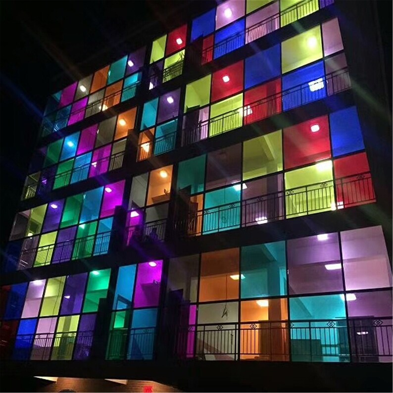 Colored decorative glass window film insulation sunscreen Etsy