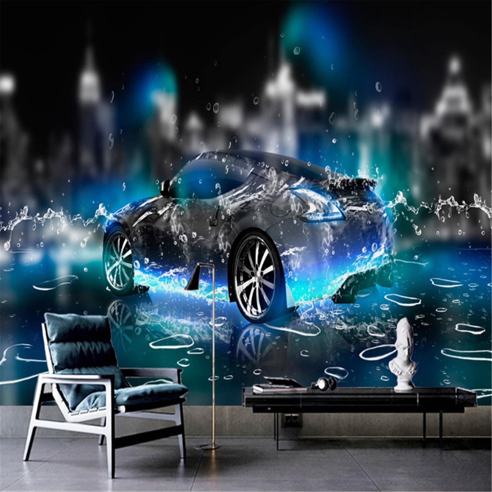 Custom 3D Wallpaper Modern Cool Sport Car Photo Wall