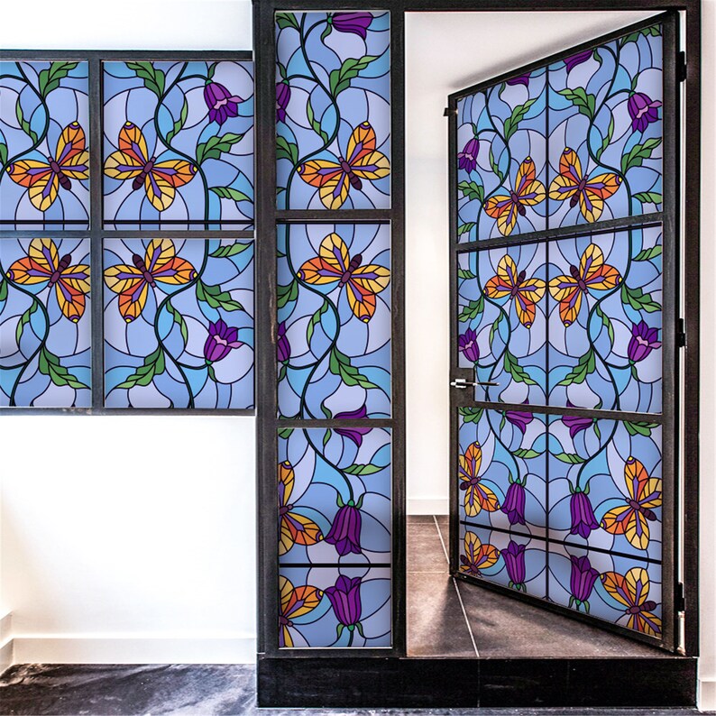 Stained glass window film Static window sticker Glass Film Sticker privacy Home Decor decorative 4590x200cm