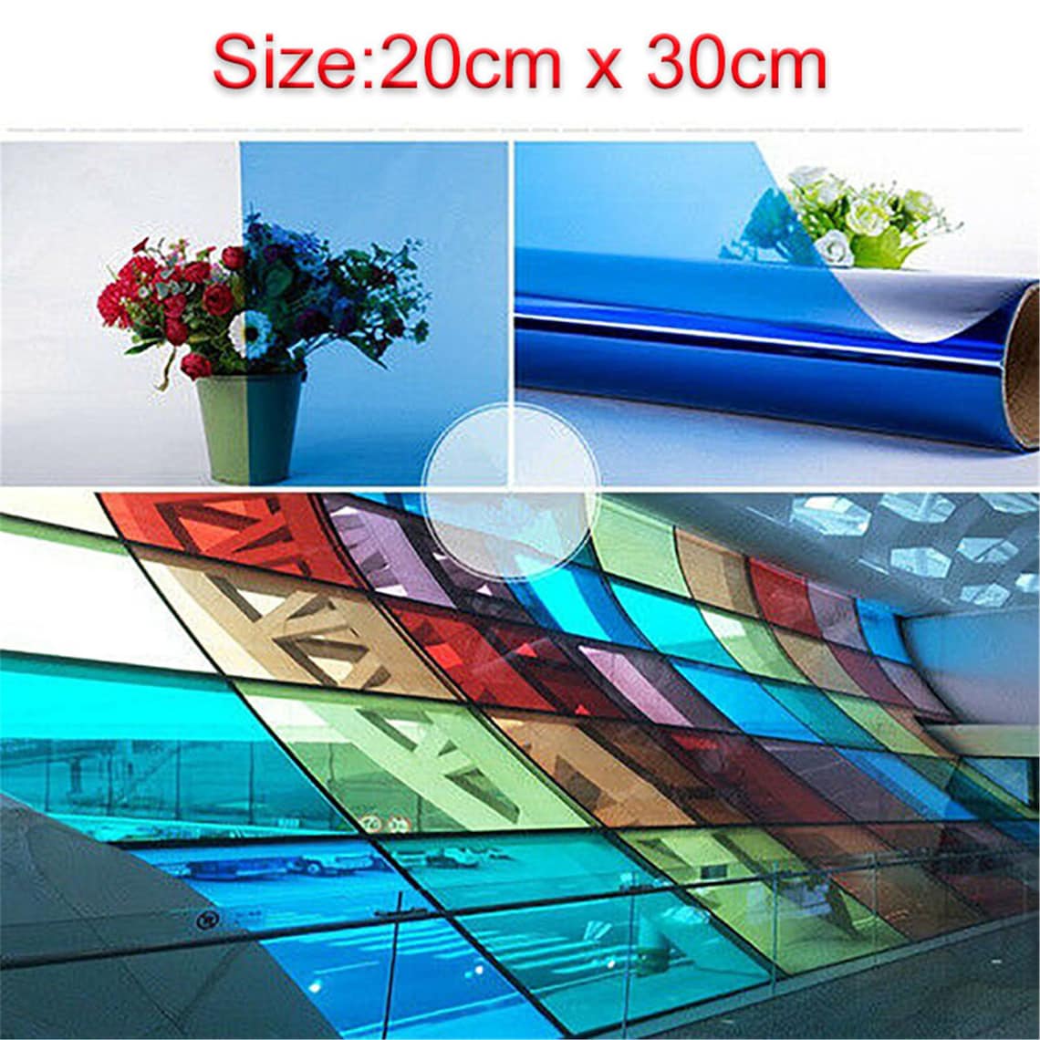Transparente bunte Fenster Folie Glas Farbe selbstklebende