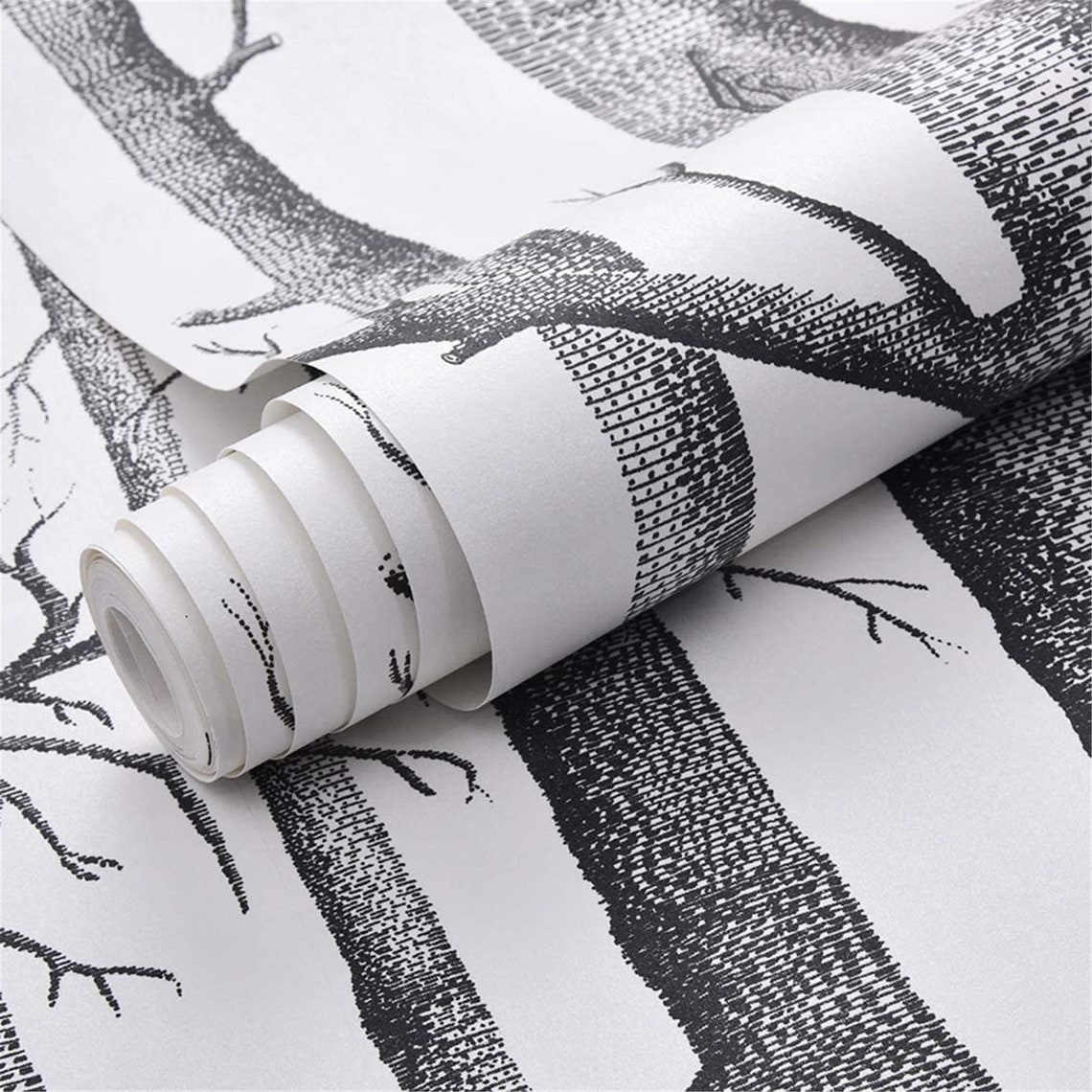 Birch Tree Wallpaper Peel and Stick Wallpaper Self Adhesive Etsy