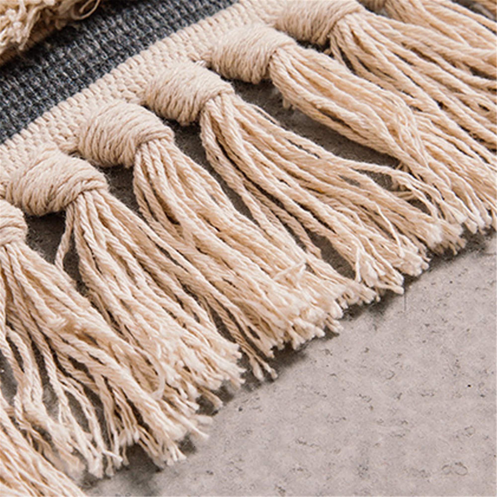 Morocco Cotton Hand Woven Printed Area Rugs Tufted Tassels Etsy