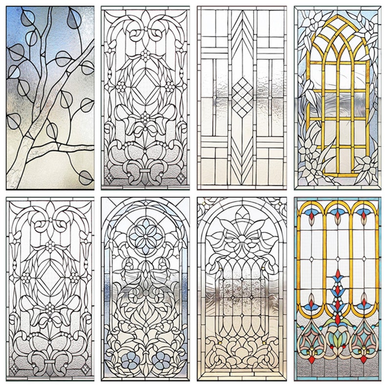 Window Film Frosted Stained Glass Films European Static Cling Etsy Australia Window Film Frosted Stained Glass Films European Static Cling Etsy Australia