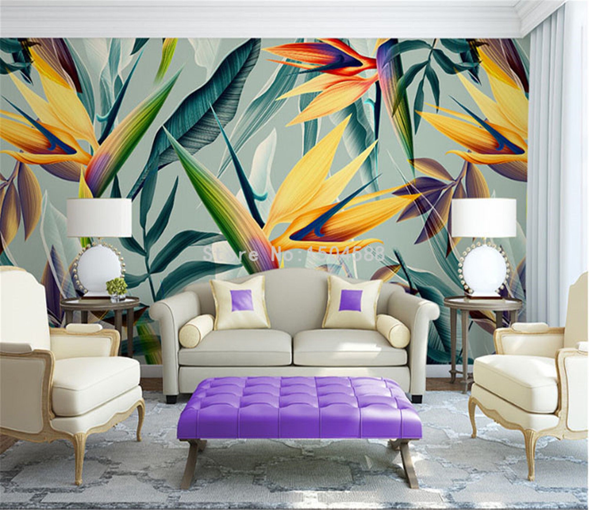 Southeast Asia Tropical Landscape Wallpaper 3D Stereo Pastoral | Etsy