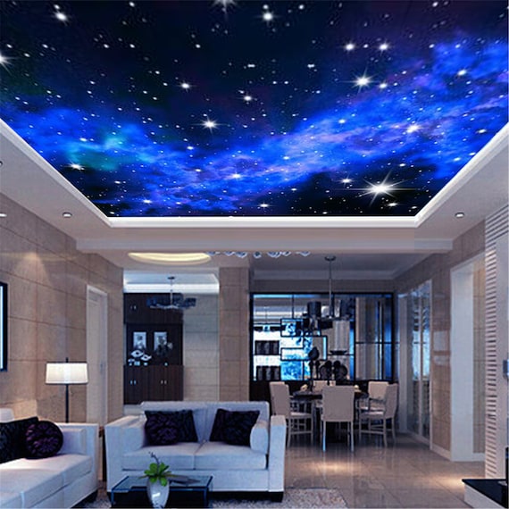 Interior Ceiling 3D Milky Way Stars Wall Covering Custom Photo | Etsy