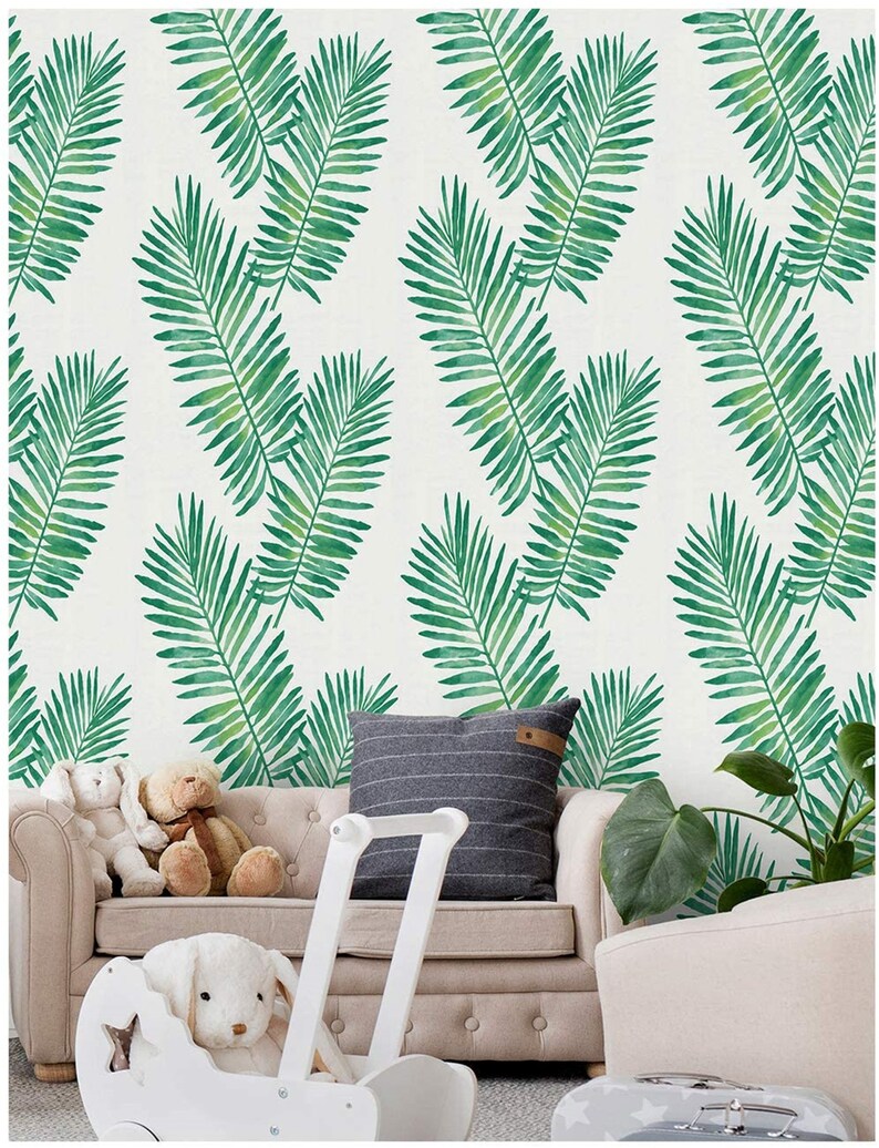 Contact Paper Tropical Palm Peel and Stick Wallpaper Removable Etsy