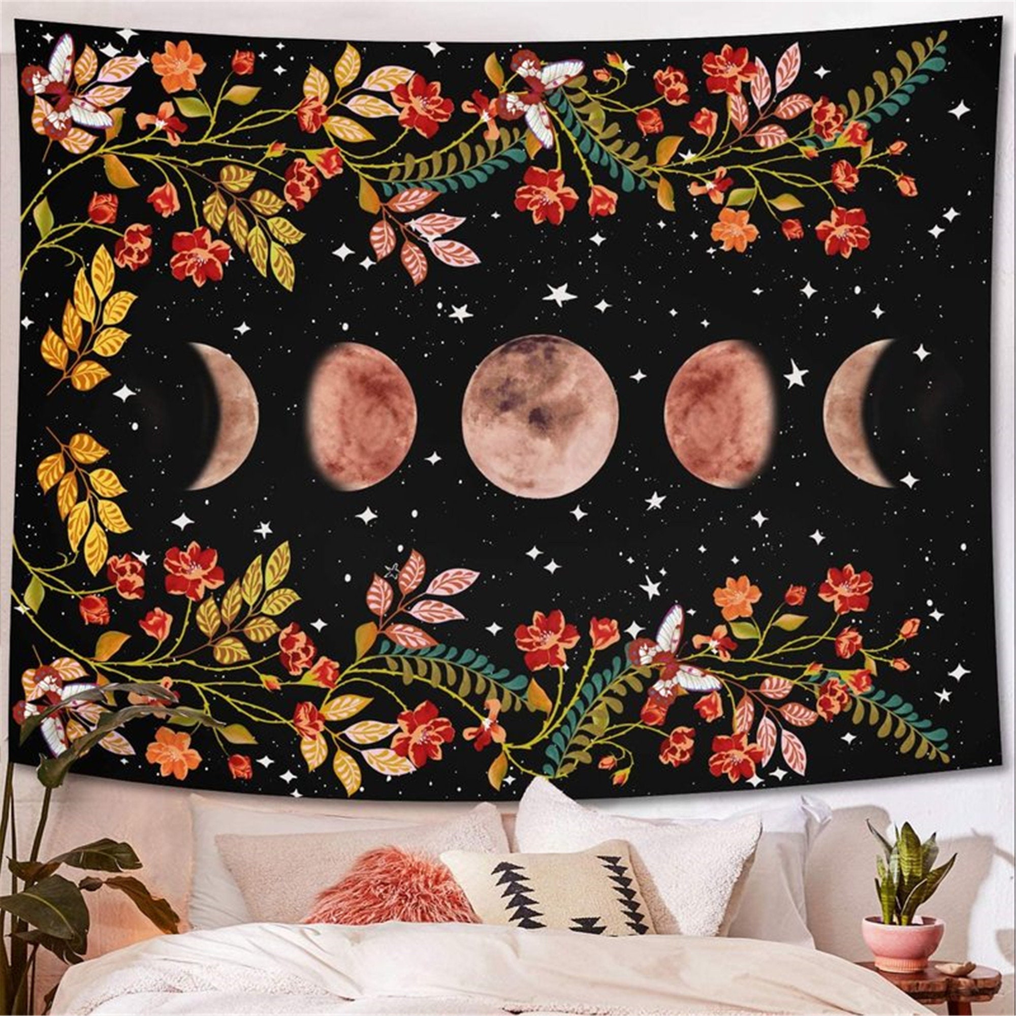 Psychedelic Moon Starry Tapestry Flower Wall Hanging Room Sky Carpet Tapestries Psychedelic Moon Starry Tapestry Flower Wall Hanging Room Sky Carpet Tapestries