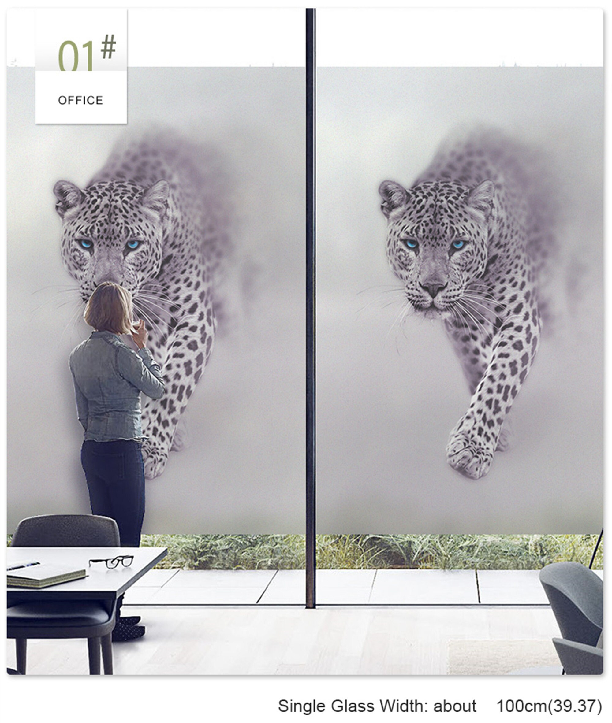 Frosted Window Film Privacy Sticker No Glue Window Sticker Etsy