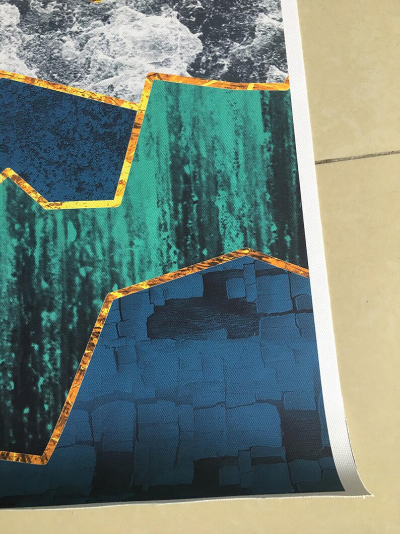 Nordic Abstract Geometric Mountain Landscape Wall Art Canvas Etsy