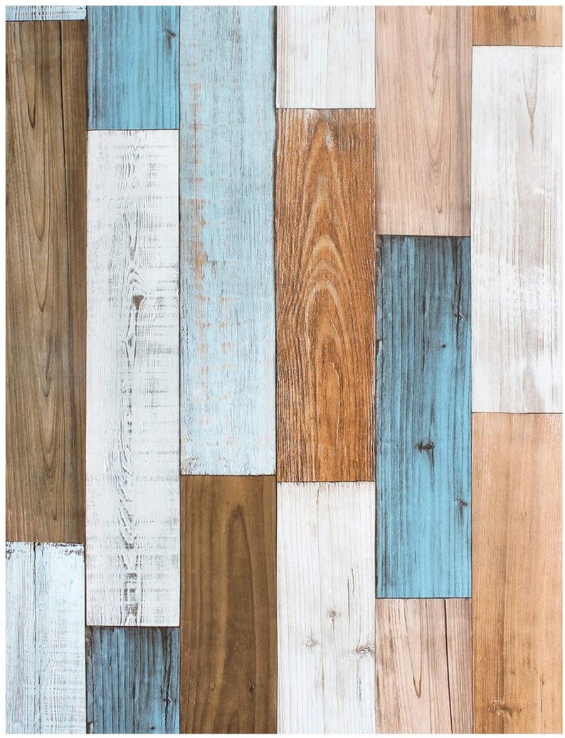 Wood Contact Paper Vinyl SelfAdhesive Removable Blue Wood Etsy