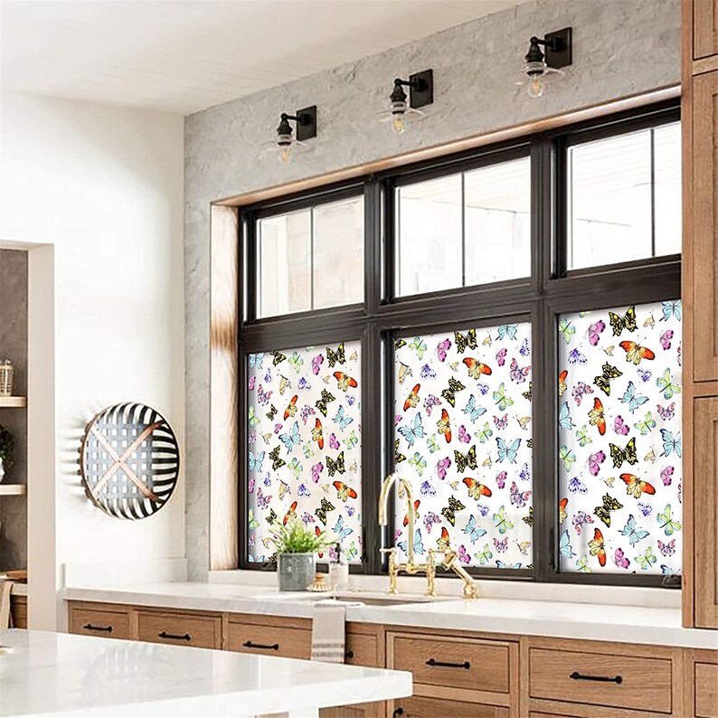 Static Decorative Window Film Vinyl Selfadhesive Privacy Film Etsy