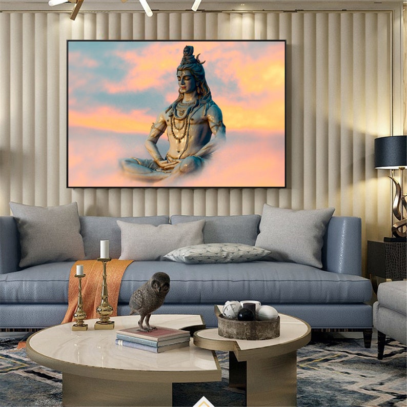 Lord Shiva Wall Art Canvas Paintings Hindu Gods Home Etsy