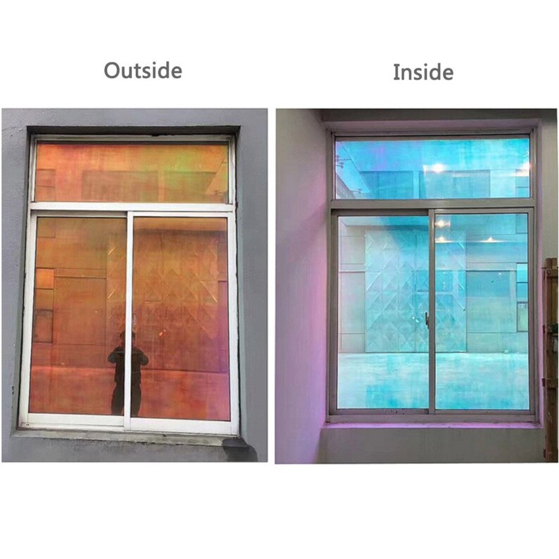 Rainbow One Way Mirror Privacy Window FilmVinyl Adhesive ...