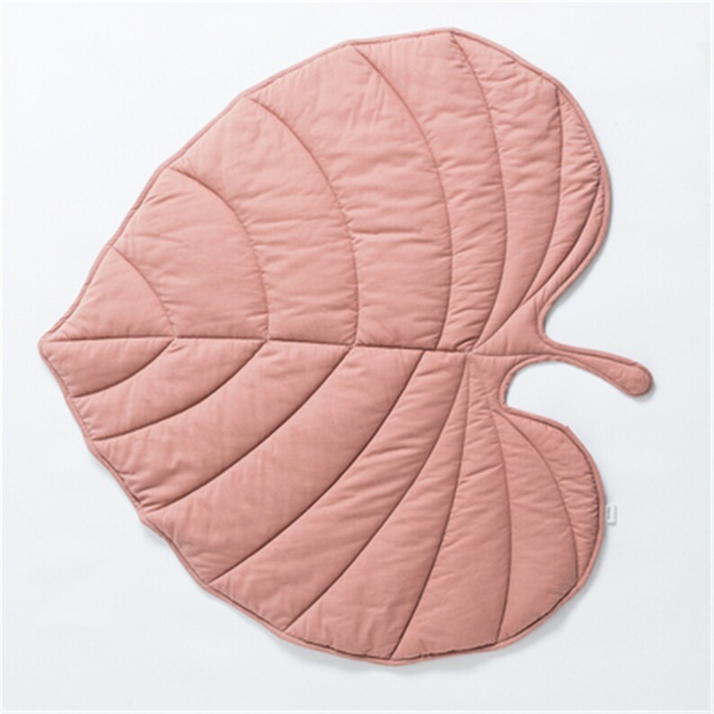 Nordic Leaf Rug Soft Cotton Floor Mat Rugs Baby Kids Bedroom Etsy