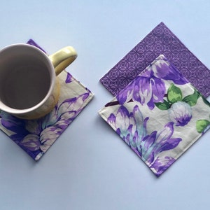 3 Piece Cloth Coaster/Snack Napkin Set