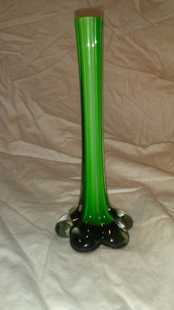 Green Long Stem Single Rose Vase Etsy