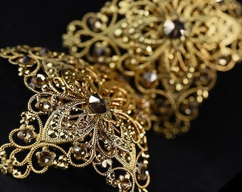 Gold Diamond Metal filigree Nipple covers
