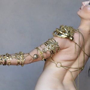 Golden Shield Arm Jewellery Armor RENTAL available.