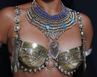 Custom Gold/Silver metal Bra Jewellery armour. Custom.