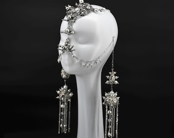 Pearl Armor Metal Headpiece tassel set