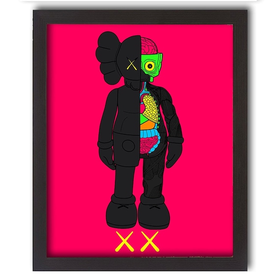 KAWS Dissected Vectors Art illustration poster print swag Modern Vinyl Street Wear