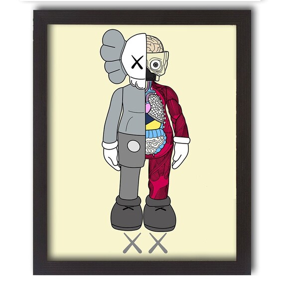 KAWS Dissected Vectors Art illustration poster print swag Modern Vinyl Street Wear