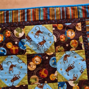 Jungle Animals Quilt - Monkey Quilt - Handmade Baby Quilt - Baby Play ...