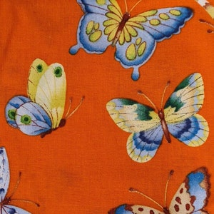 Stoff- Schmetterlingsstoff- Orange - 100% Baumwolle - Quiltstoff - 1 Meter