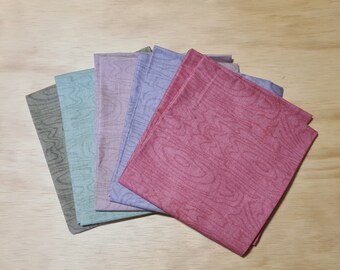 Fat Quarter Bundle - pack of 5 - Pastel Tones- 100% cotton- fabric- quilting fabric