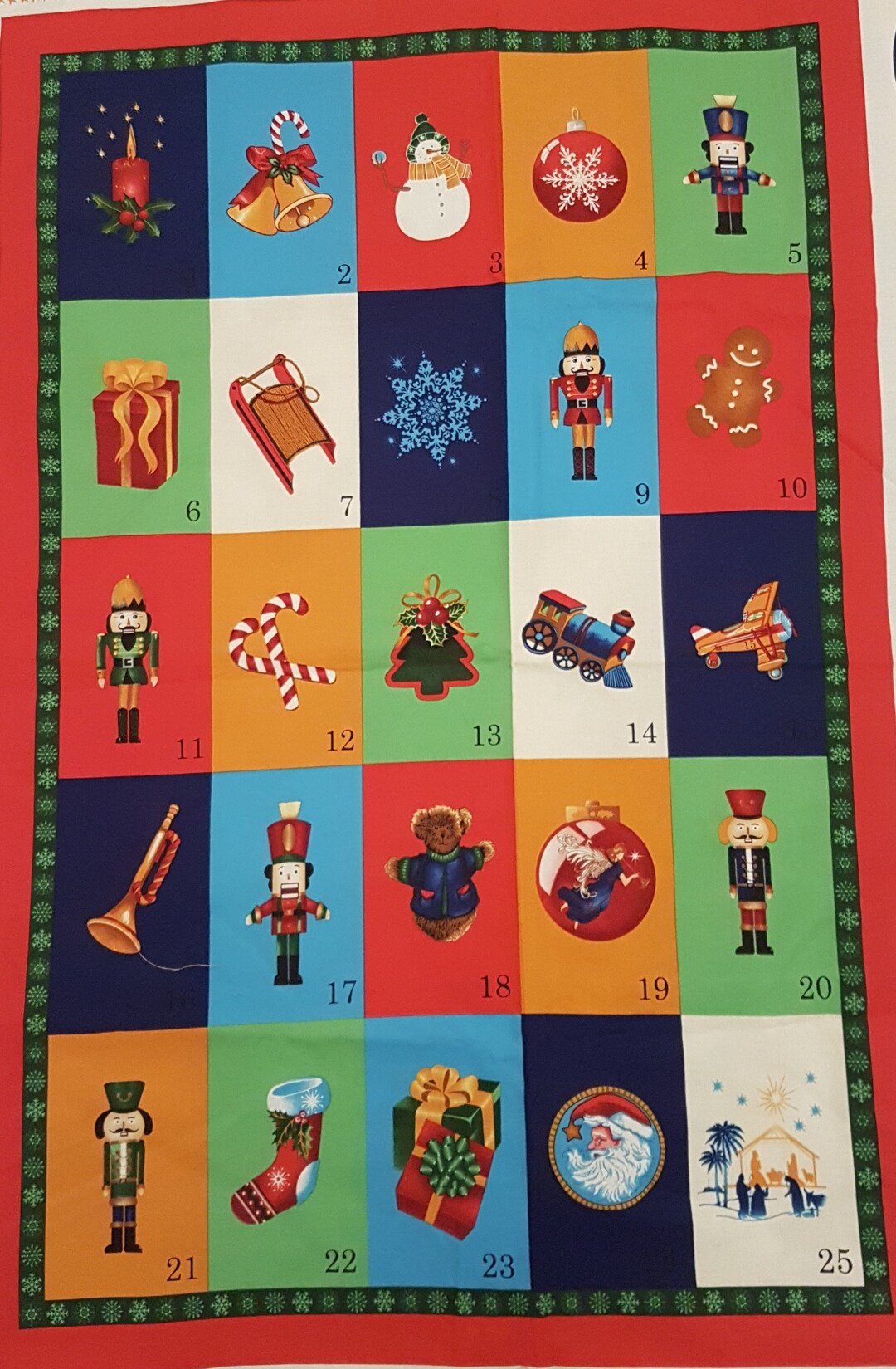 Advent Calendar Fabric Panel Nutcracker Christmas Fabric - Etsy Australia