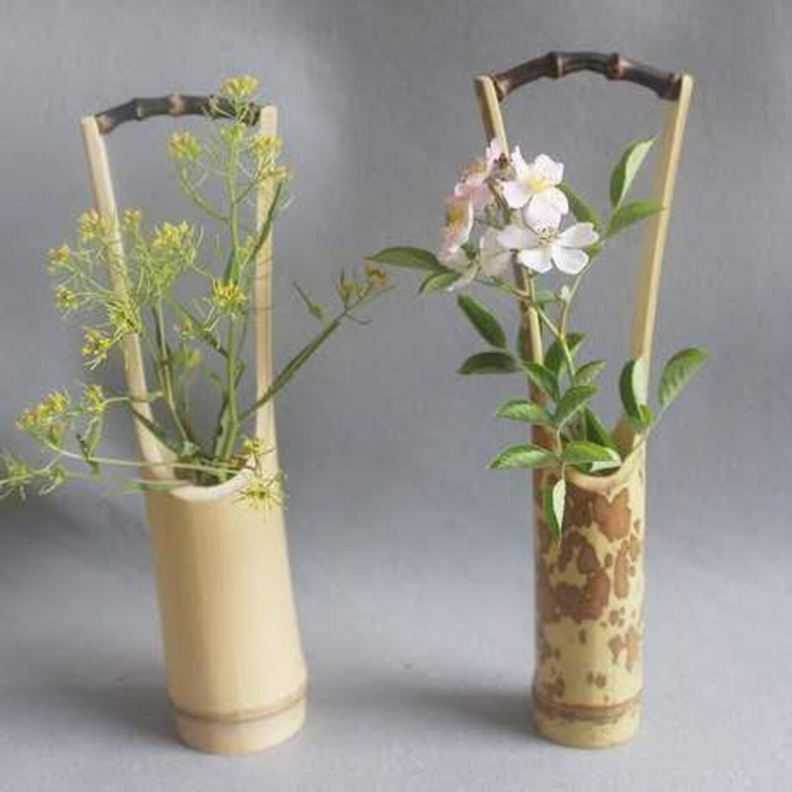 Handmade Bamboo Vase Handicraft Workscontainer Home Etsy