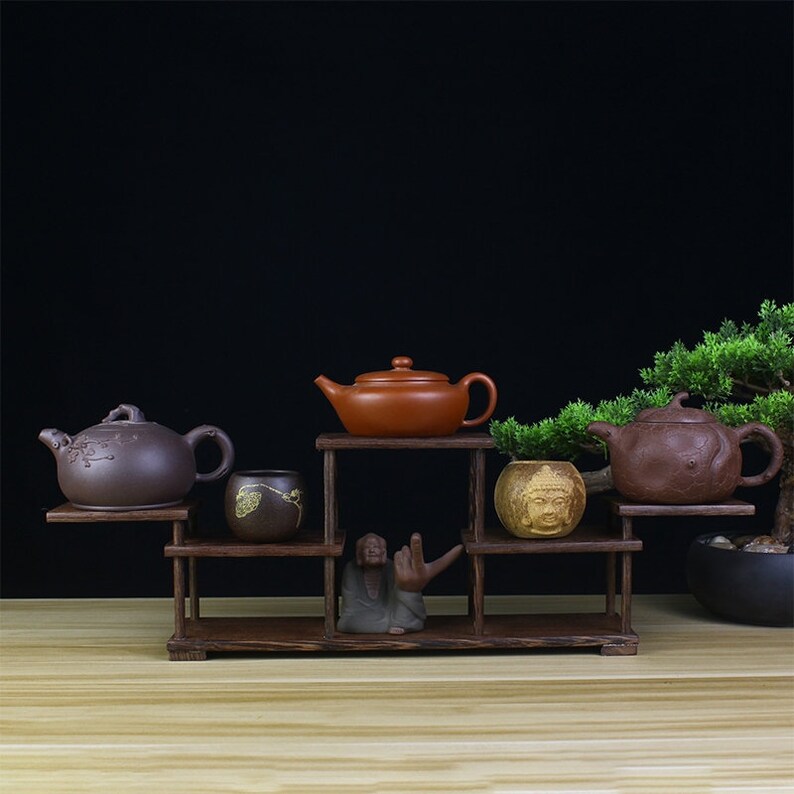 Mahogany Solid Wood Purple Clay Pot Rack Tea Set Rack Tea Rack Etsy