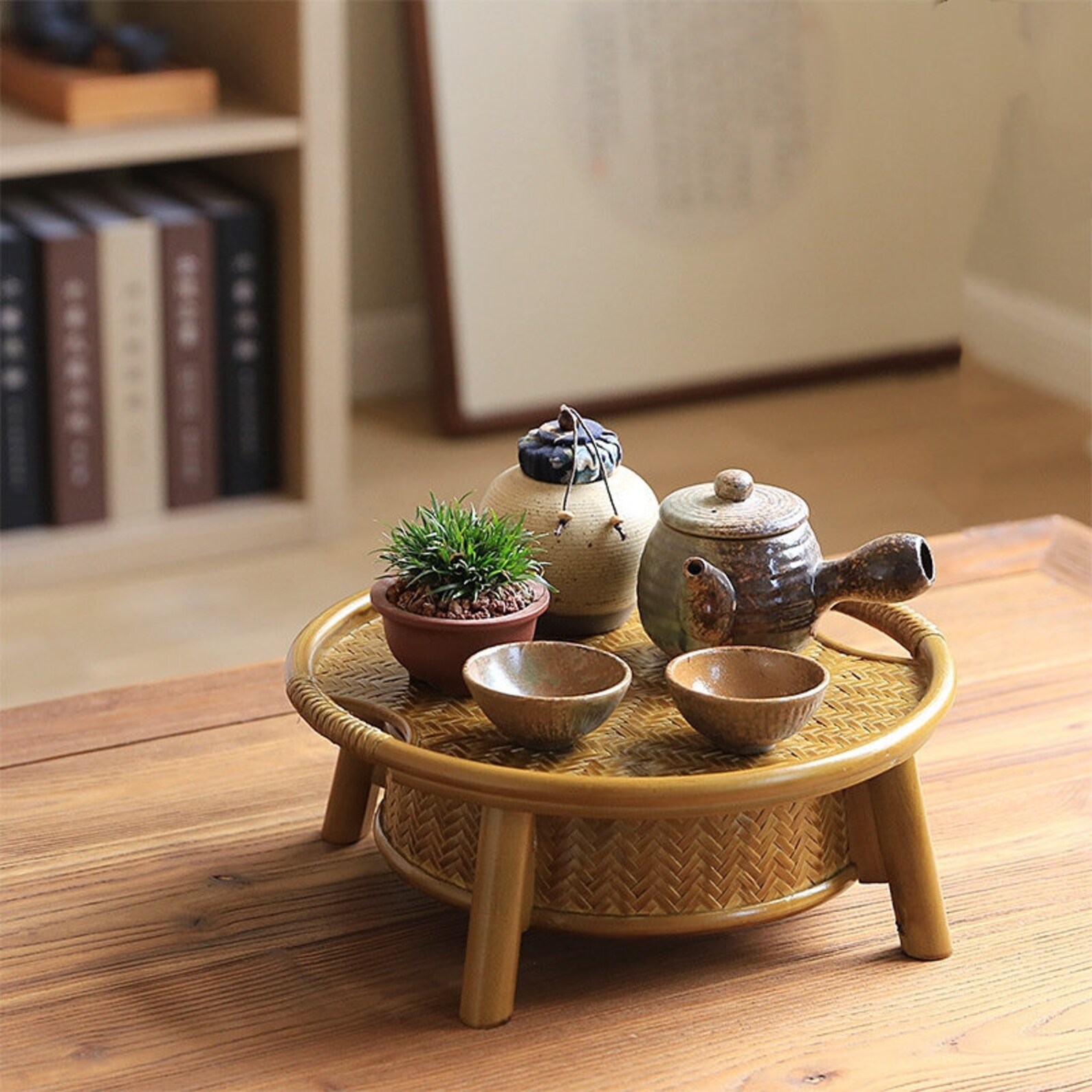 Japanese bamboo tea set storage box tea table household Etsy