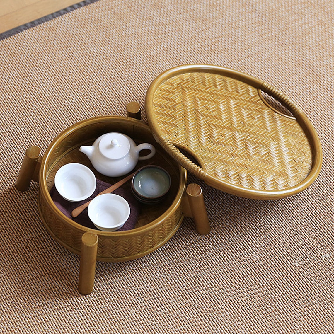 Japanese Bamboo Tea Set Storage Box Tea Table Household Etsy