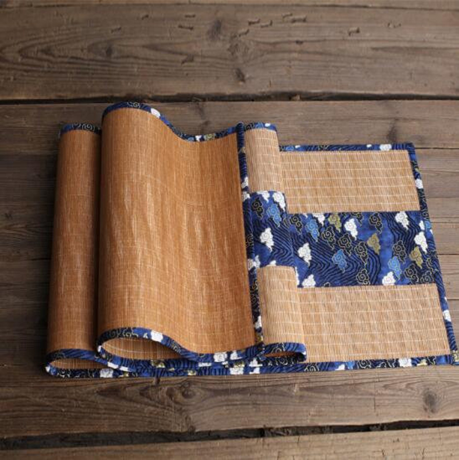 Vintage Tea Pad Tea Setting Tea Table Bamboo Tea Set Tea Pad Etsy