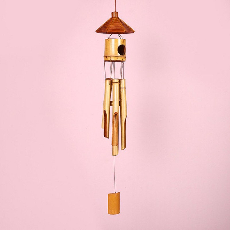 Bamboo Wind Chime Hanging Decoration Handicraft Bamboo Gift Etsy