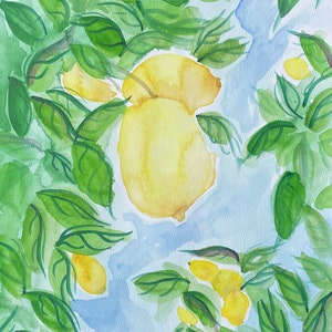 Lemon Original Watercolor Painting