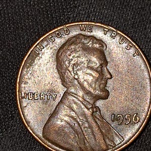 1956 no mint Lincoln wheat penny with errors (SEE pictures)