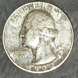 Two quarters-1972 Quarter No Mint with Errors and 2019 P  Massachusetts quarter w. errors