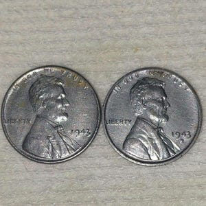 Lot - Vintage 1940, 1943, 1951, 1956 d and 1943s wheat, pennies lot of 5 coins (UNIQUE COLLECTION)