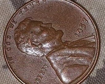 VINTAGE pennies 1957 Lincoln Penny, 1942 D