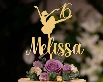 Ballerina Cake Topper, Ballerina Centerpieces, Ballerina Party Verjaardag Decoraties - Aangepaste Ballerina Cake Topper