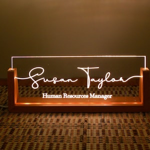 Personalized Name Plate for Desk - Custom Office Decor Gift - Name Plate Sign - Desk Acrylic Plaque - New Job Gift - Table Name Plate