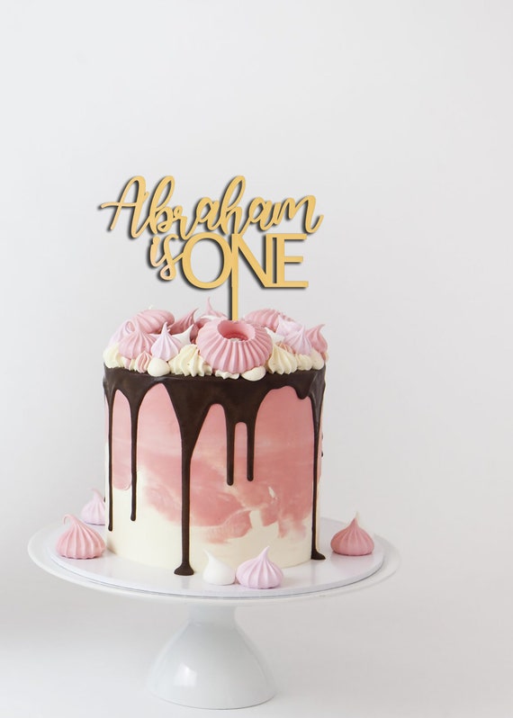 Baby One Cake Topper, Party Cake Topper,, un topper torta di compleanno,  decorazioni per torte, qualsiasi nome Un topper torta, primo compleanno -   Italia