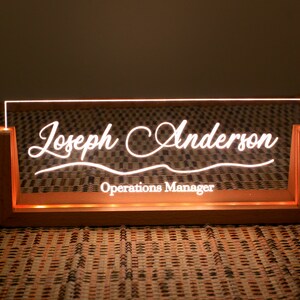 Personalized Wooden Desk Name Plate - Office Accessory Gifts - Gift for Boss - Gift New Office - Desk Wood Name Plate - New Job